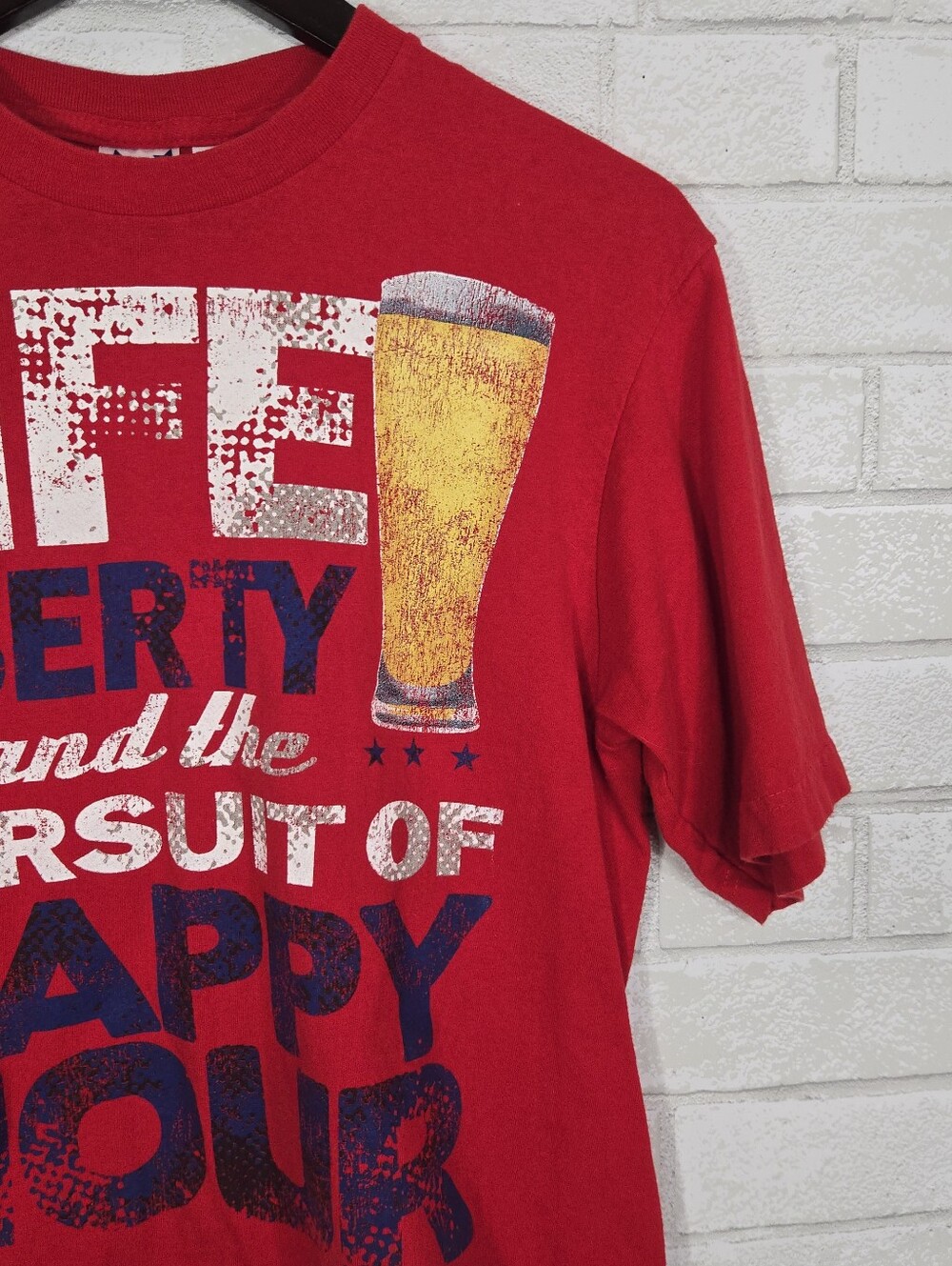 Life Liberty and  the Pursuit of Happy Hour tee - Picture 2 of 10
